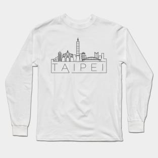 Taipei Minimal Skyline Long Sleeve T-Shirt